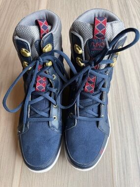 Ryka Women's Navy/Gray/Red Aurora Quilted High Top Sneakers Size 8